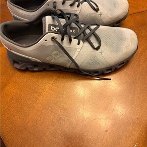On Running Men's Shoes in Light and Dark Gray